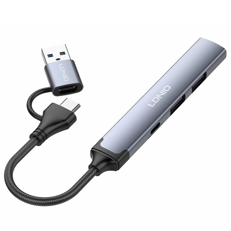 هاب 4 پورت Type-C /USB 3.0 الدینیو DS-64C