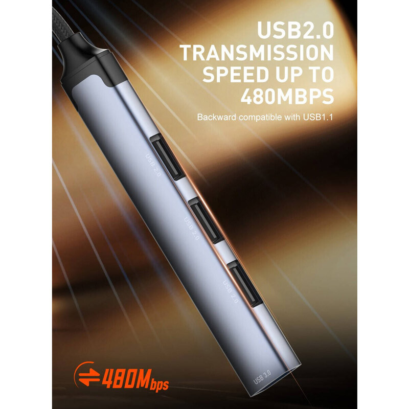 هاب 4 پورت Type-C /USB 3.0 الدینیو DS-64C