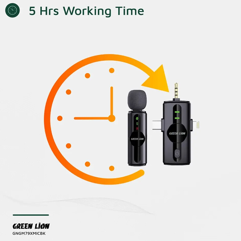 میکروفون یقه ای بی سیم Green Lion GM-79X