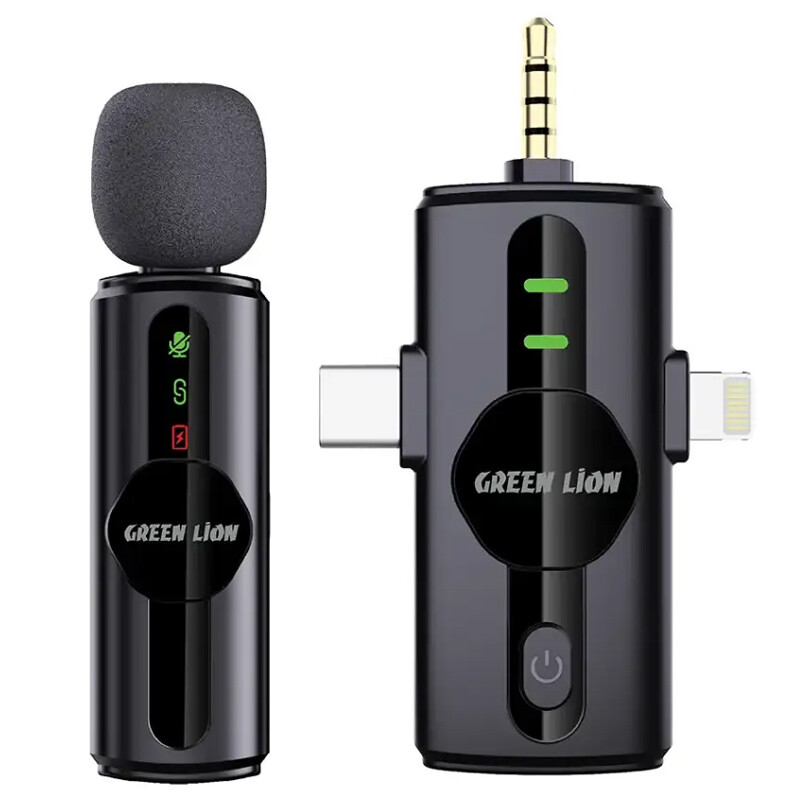 میکروفون یقه ای بی سیم Green Lion GM-79X