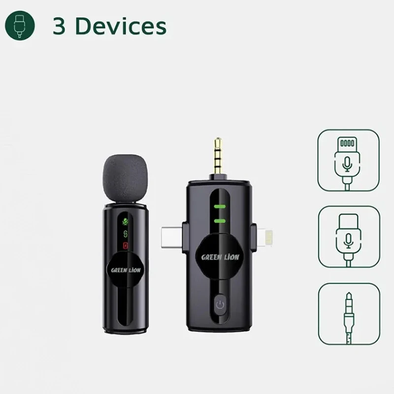 میکروفون یقه ای بی سیم Green Lion GM-79X