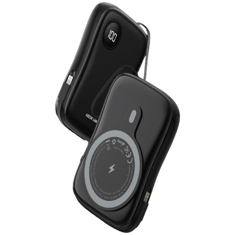 پاور بانک بی سیم فست شارژ گرین لاین MagPulse GL-PX18 PD 30W ظرفیت 10000 میلی آمپر ساعت