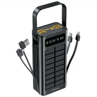 پاور بانک خورشیدی فست شارژ گرین لاین Solar X GLPX49 QC3.0 PD 22.5W ظرفیت 30000 میلی آمپر ساعت