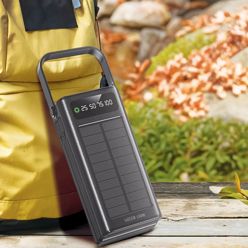 پاور بانک خورشیدی فست شارژ گرین لاین Solar X GLPX49 QC3.0 PD 22.5W ظرفیت 30000 میلی آمپر ساعت