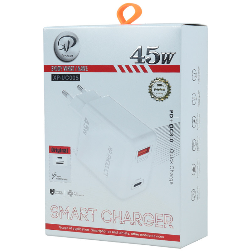 شارژر دیواری 45 وات ایکس پی پروداکت XP-UC005 QC3.0 PD 3A