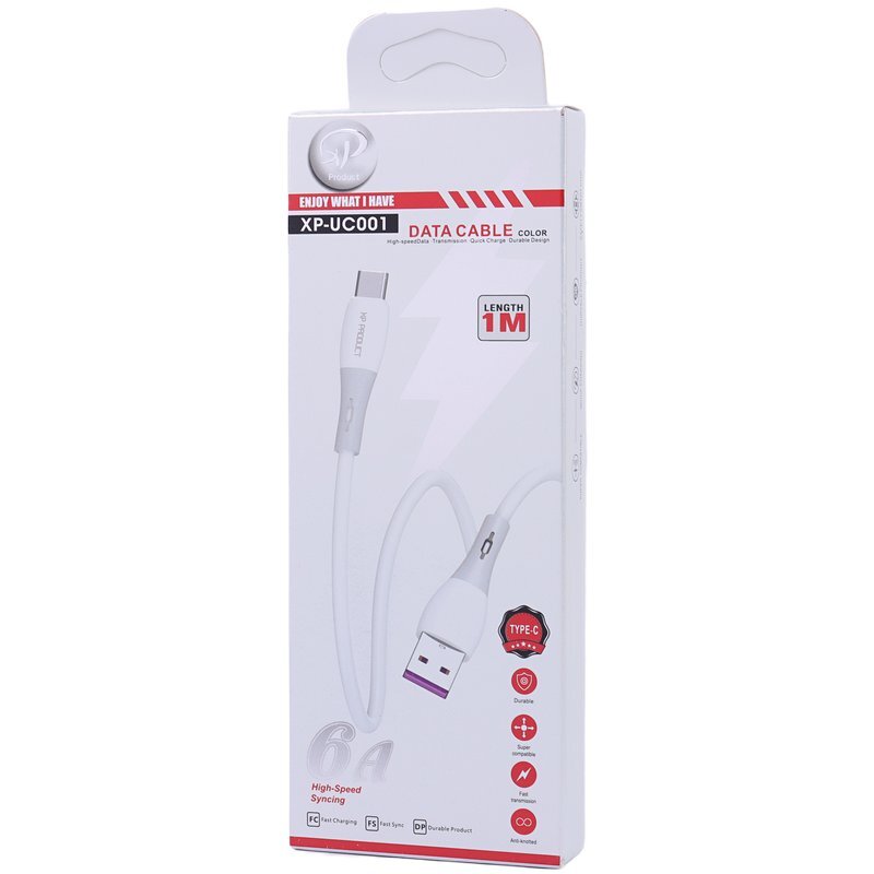 کابل تایپ سی فست شارژ 6 آمپر ایکس پی پروداکت XP-UC001 طول 1 متر