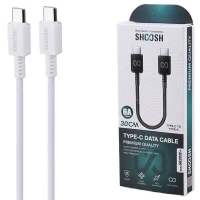 کابل کوتاه دو سر تایپ سی فست شارژ 6 آمپر شوش +SH203C طول 30 سانتی متر