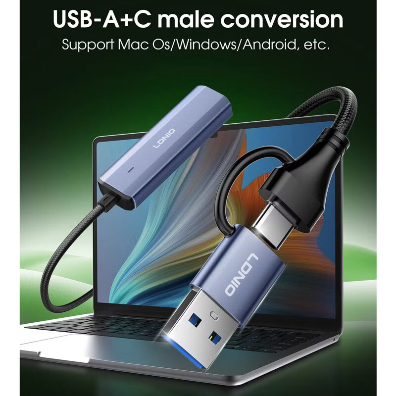 هاب 4 پورت Type-C /USB الدینیو DS-114UC