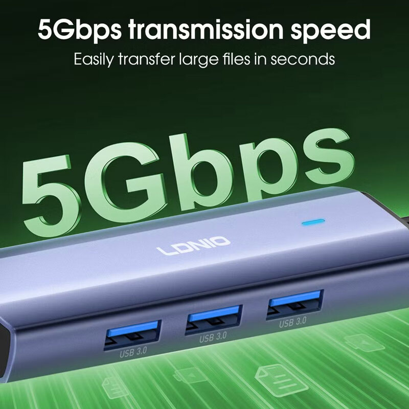 هاب 4 پورت Type-C /USB الدینیو DS-114UC