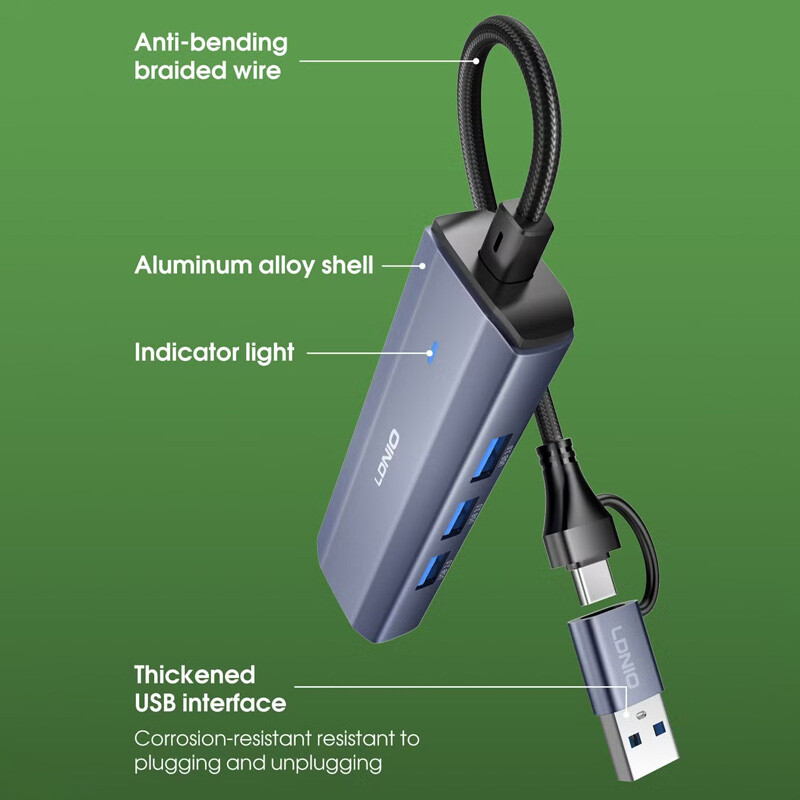 هاب 4 پورت Type-C /USB الدینیو DS-114UC