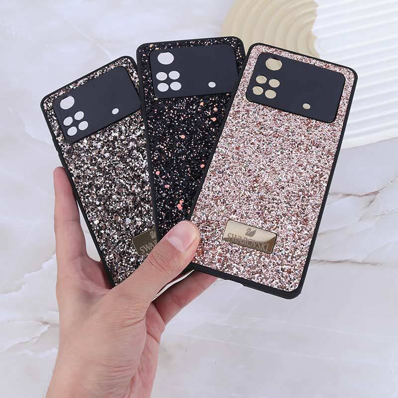 قاب شاینی Swarovski شیائومی Poco M4 Pro 4G محافظ لنزدار