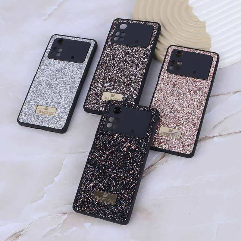قاب شاینی Swarovski شیائومی Poco M4 Pro 4G محافظ لنزدار