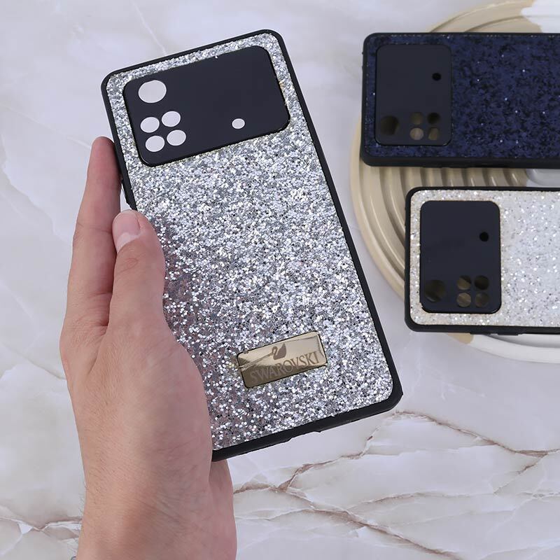قاب شاینی Swarovski شیائومی Poco M4 Pro 4G محافظ لنزدار