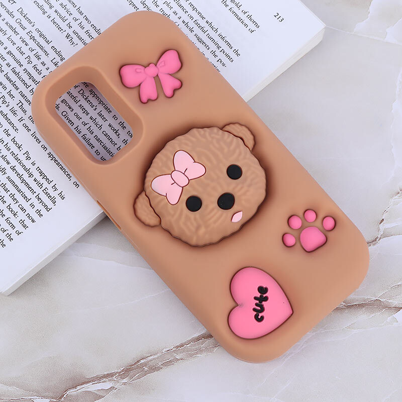 قاب سیلیکونی سامسونگ Galaxy A13 4G پاپ سوکت دار طرح پودل