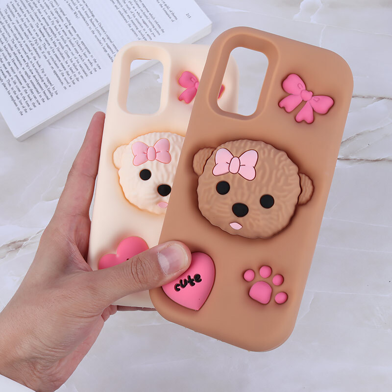 قاب سیلیکونی سامسونگ Galaxy A13 4G پاپ سوکت دار طرح پودل