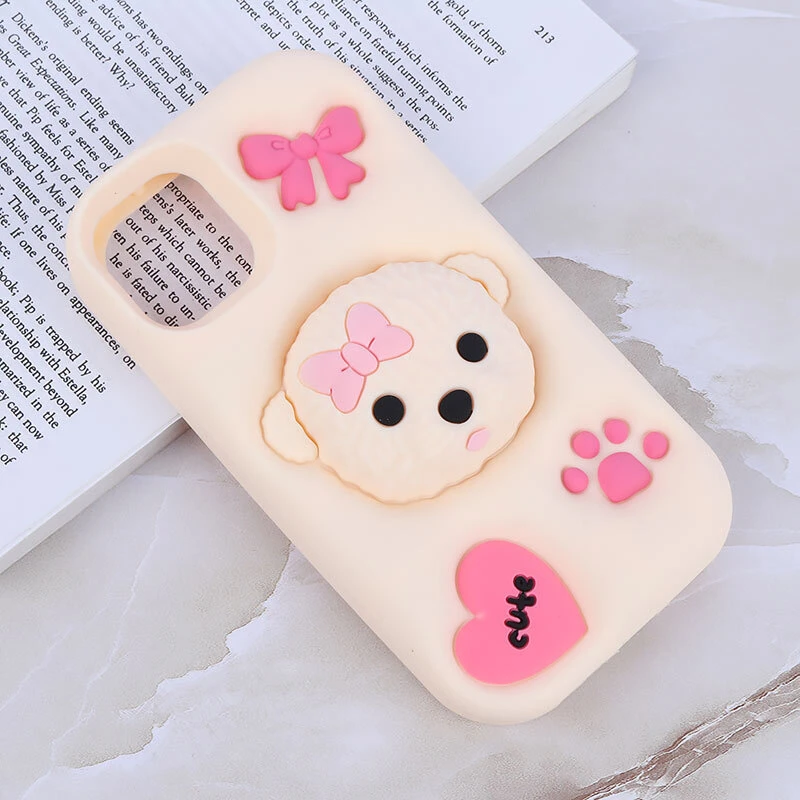 قاب سیلیکونی آیفون iPhone 11 پاپ سوکت دار طرح پودل