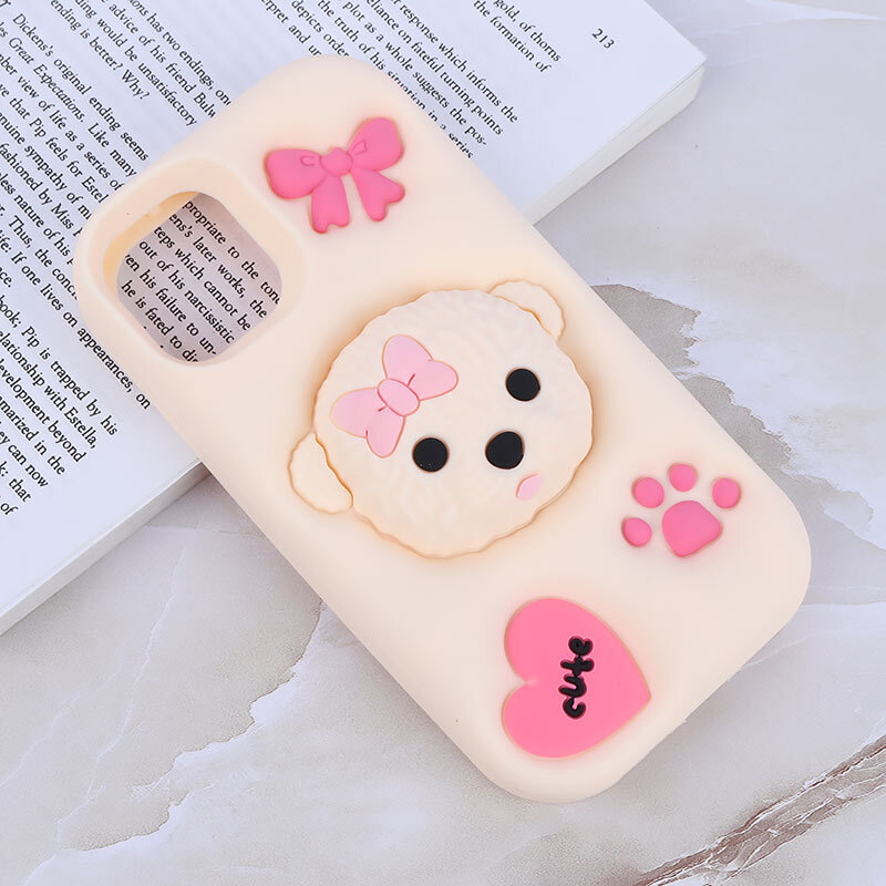 قاب سیلیکونی آیفون iPhone 11 پاپ سوکت دار طرح پودل