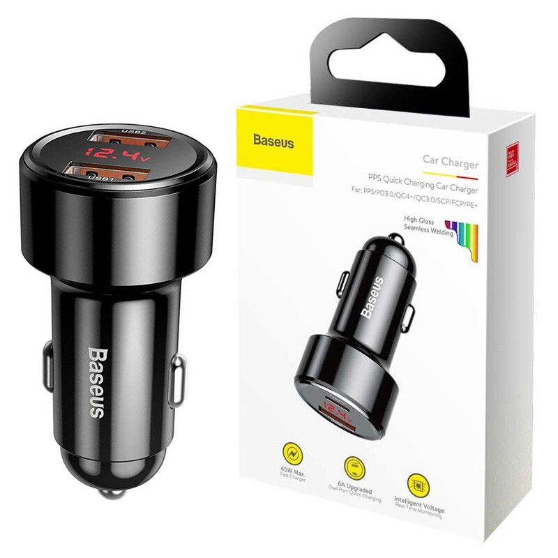 شارژر فندکی فست شارژ Baseus Magic Series CCMLC20A-0 QC3.0 PD 5A 45W