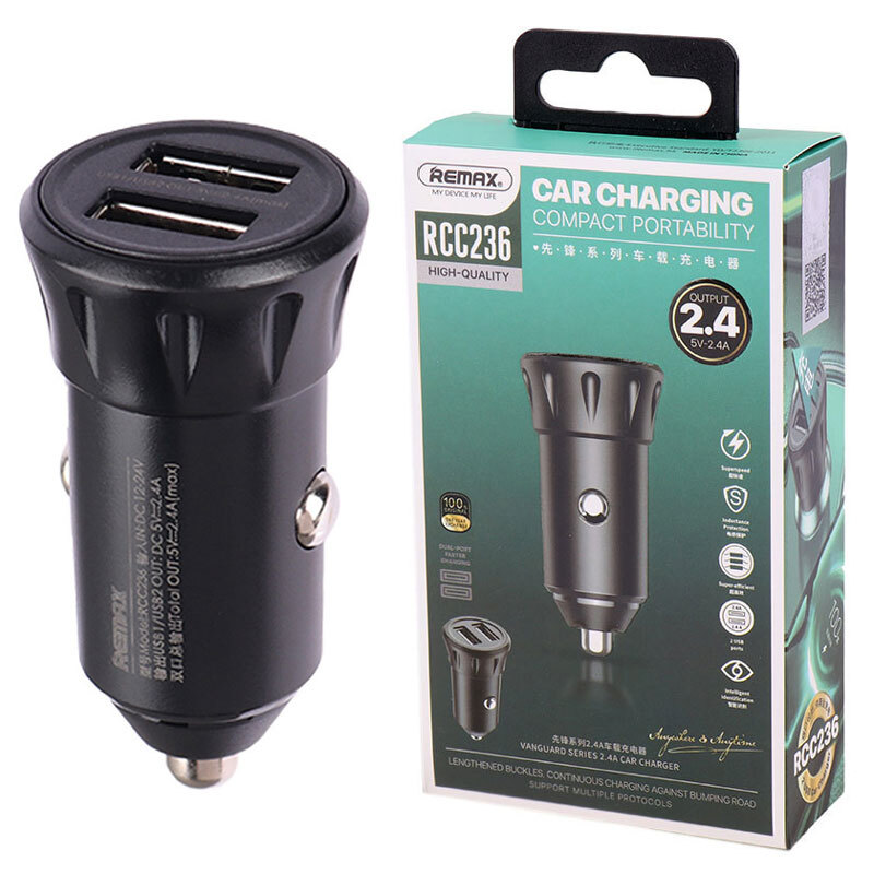 شارژر فندکی فست شارژ Remax RCC236 2.4A 12W