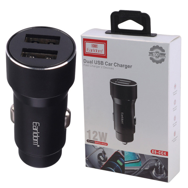 شارژر فندکی فست شارژ Earldom ES-CC4 2.4A 12W