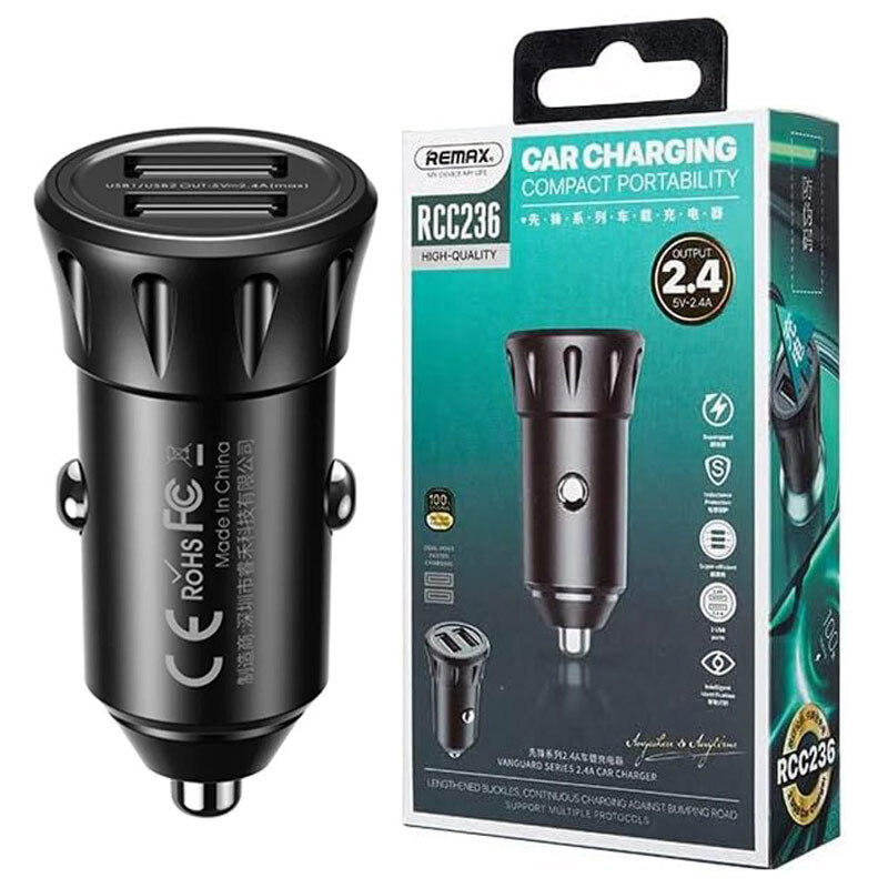 شارژر فندکی فست شارژ Remax RCC-236 2.4A 12W