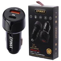 شارژر فندکی فست شارژ Epimax EU-58 3A QC3.0 PD 20W