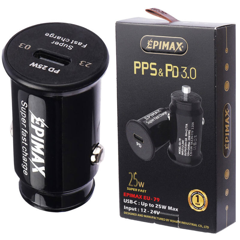 شارژر فندکی فست شارژ Epimax EU-79 3A QC3.0 PD 25W