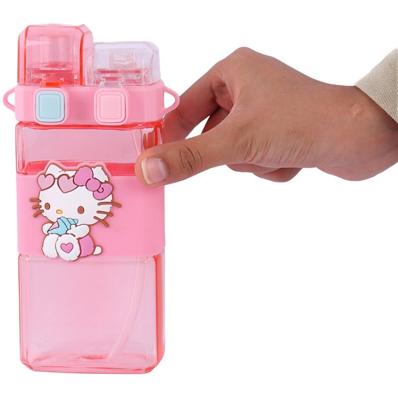 قمقمه 520 سی سی دو مخزنه دور سیلیکون طرح فانتزی