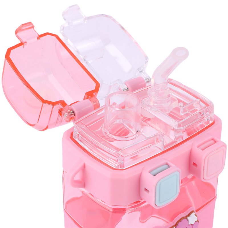 قمقمه 520 سی سی دو مخزنه دور سیلیکون طرح فانتزی