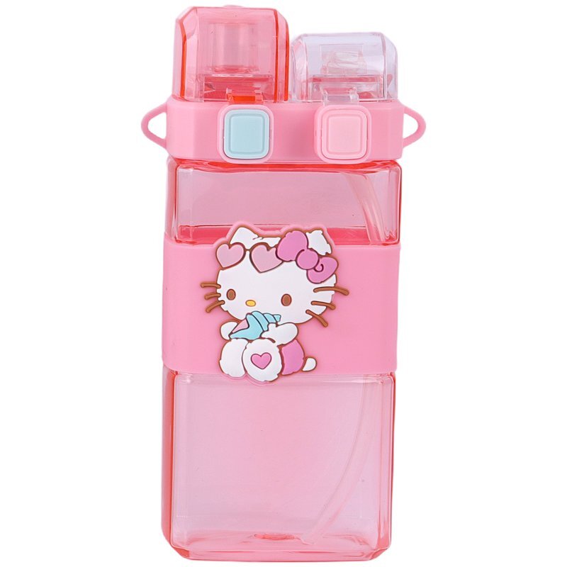 قمقمه 520 سی سی دو مخزنه دور سیلیکون طرح فانتزی