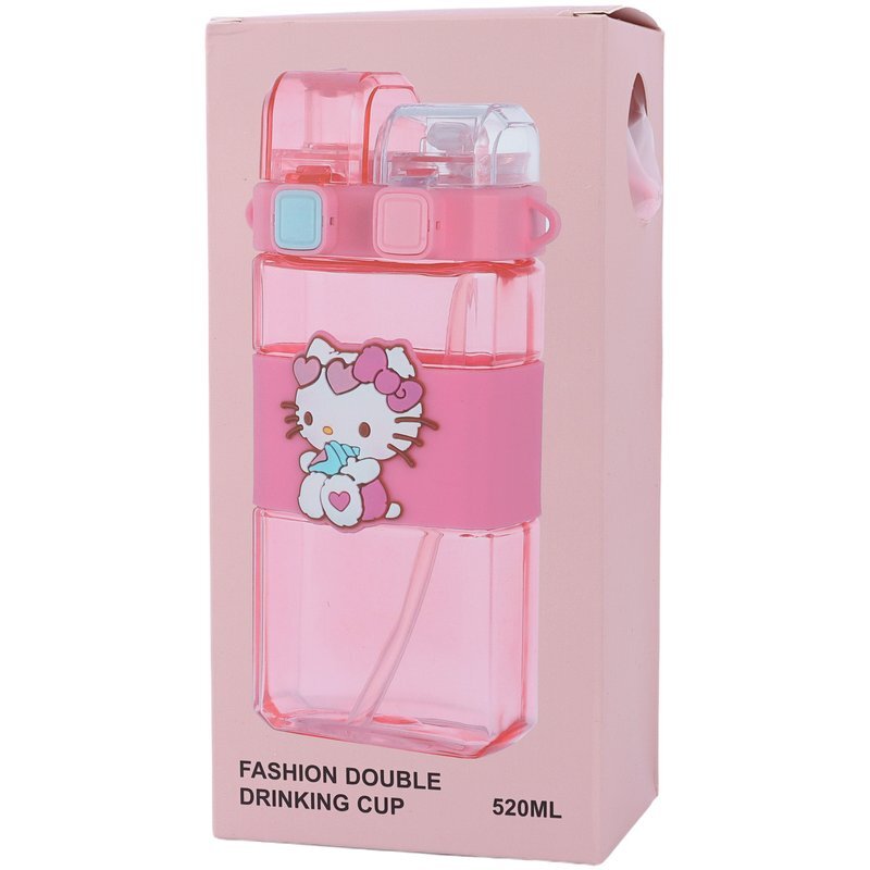 قمقمه 520 سی سی دو مخزنه دور سیلیکون طرح فانتزی