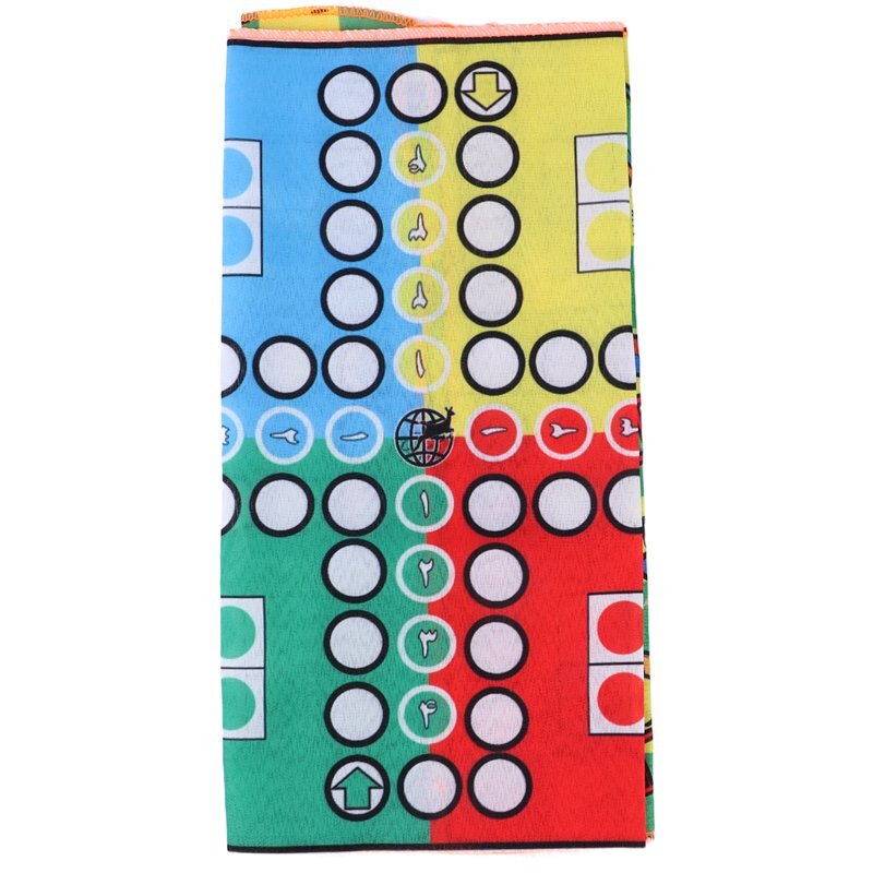 بازی فکری منچ و مارپله پارچه ای 33*33 سانتی متر آهو