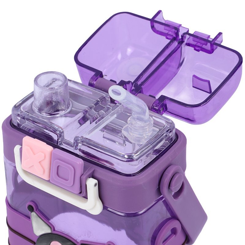 قمقمه 550 سی سی دو مخزنه دور سیلیکون طرح فانتزی کد 2