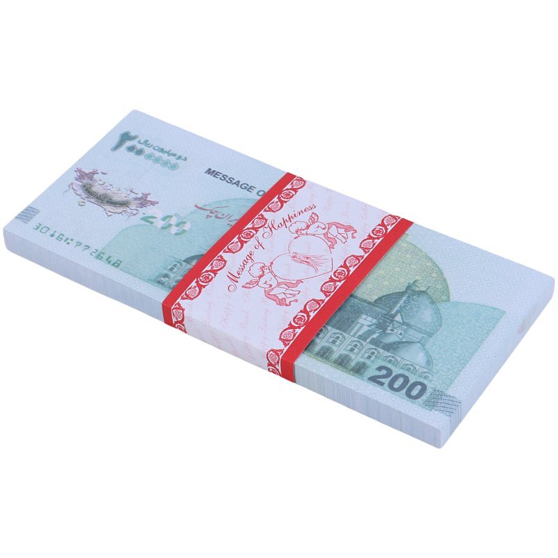 اسکناس تزئینی 200 هزار تومانی طرح جدید بسته 500 عددی