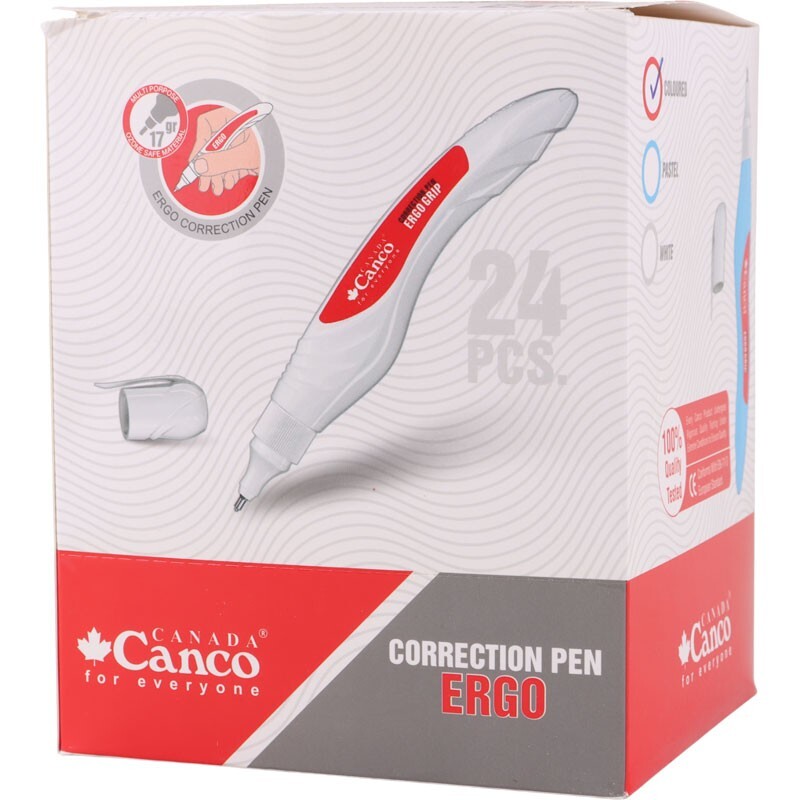 غلط گیر قلمی 17 میلی لیتری رنگی کنکو Ergo Grip بسته 24 عددی