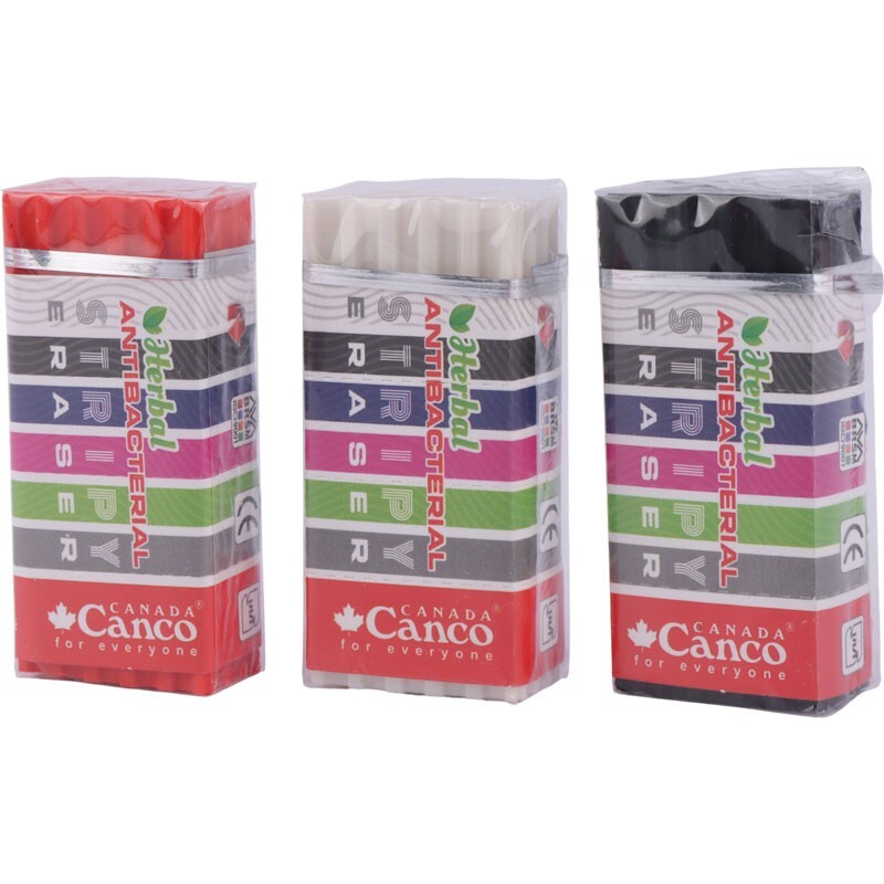 پاک کن رنگی کنکو Canco Stripy بسته 22 عددی