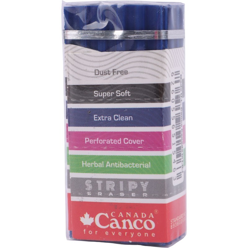 پاک کن رنگی کنکو Canco Stripy بسته 22 عددی