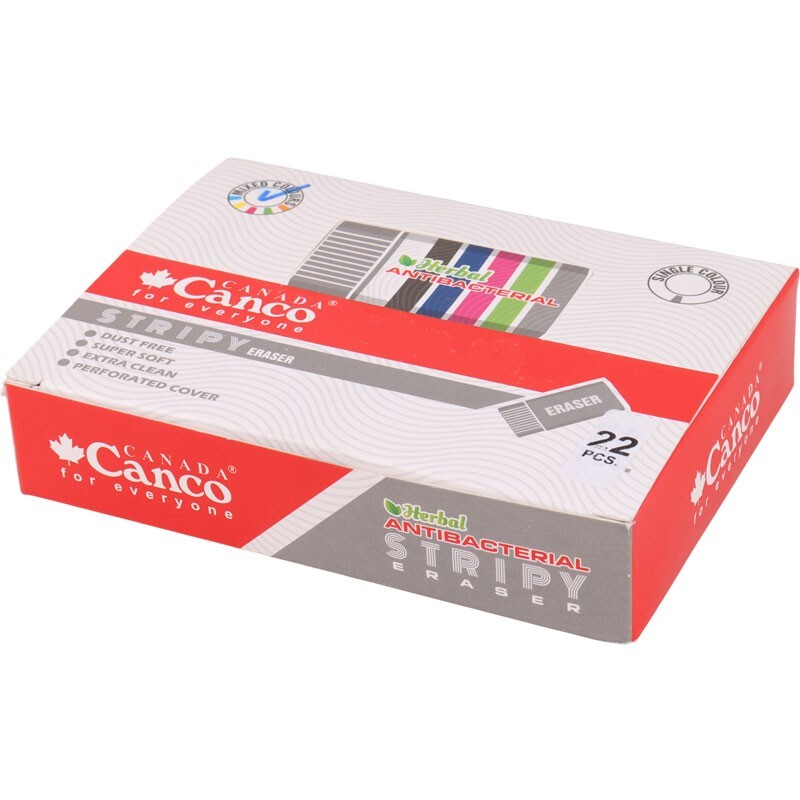 پاک کن رنگی کنکو Canco Stripy بسته 22 عددی