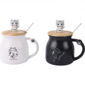 ماگ سرامیکی گربه درب دار کد BHD-651