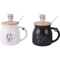 ماگ سرامیکی گربه درب دار کد BHD-651