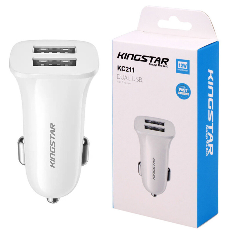 شارژر فندکی فست شارژ KingStar KC211 2.4A 12W
