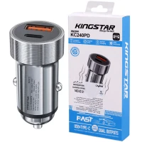 شارژر فندکی فست شارژ KingStar KC240PD 3A PD 20W