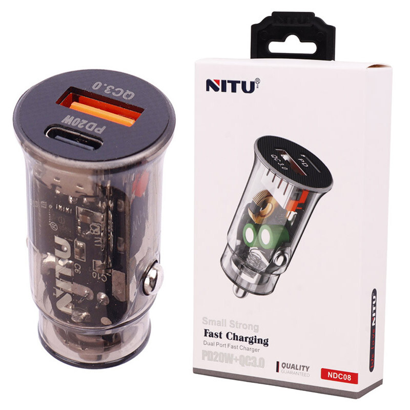 شارژر فندکی فست شارژ Nitu NDC08 3A QC3.0 PD 20W