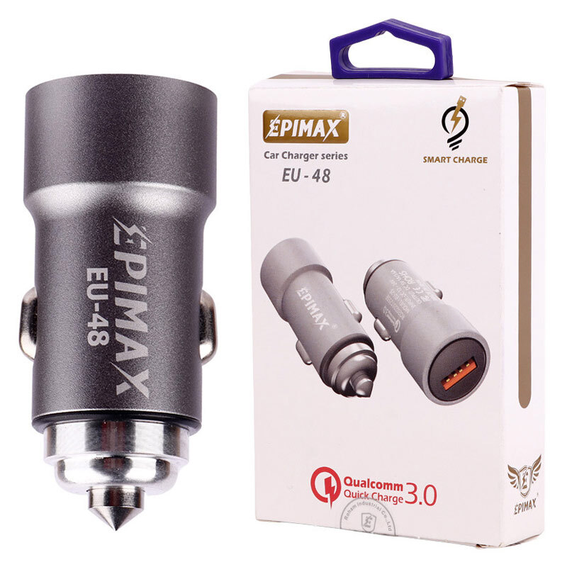 شارژر فندکی فست شارژ EPIMAX EU-48 3A QC3.0