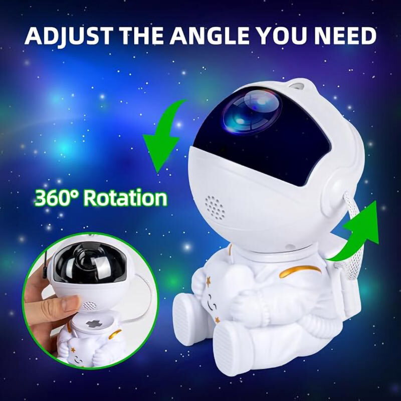 رقص نور گردان کهکشانی طرح آدم فضایی Astronaut Nebula Projector + ریموت کنترل