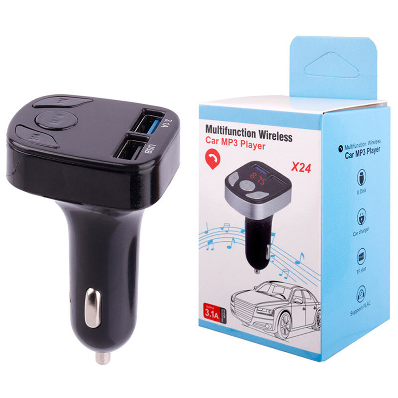 شارژر فندکی + FM Player بلوتوثی X24