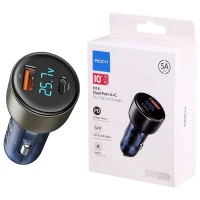 شارژر فندکی فست شارژ Rock SD-017 5A QC3.0 PD 72W