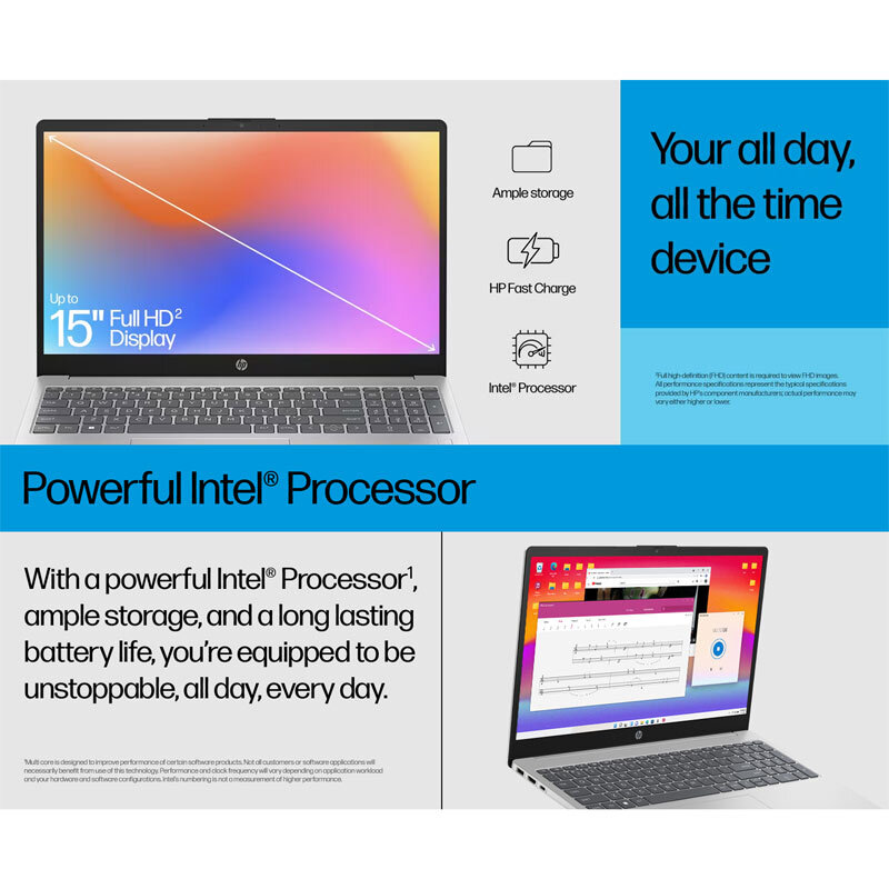 لپ تاپ اچ پی 15.6 اینچی 15FD0532NIA-A Core i3 1315U 4GB 256GB SSD