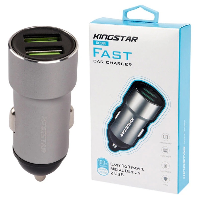 شارژر فندکی فست شارژ KingStar KC144 3.4A 17W