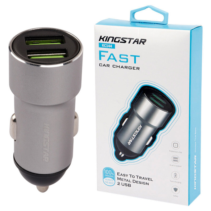 شارژر فندکی فست شارژ KingStar KC144 3.4A 17W